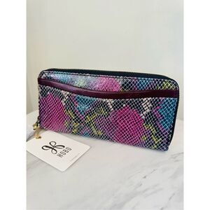 HOBO Max Large Zip Around‎ Leather Continental Wallet, Organization, Mosaic, NWT